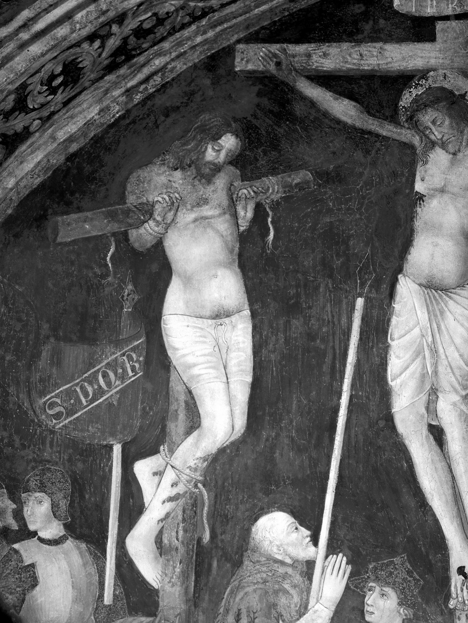 Ospitale. Chiesetta di San Lorenzo. Particolare (negativo) di Gabinetto fotografico (XX)