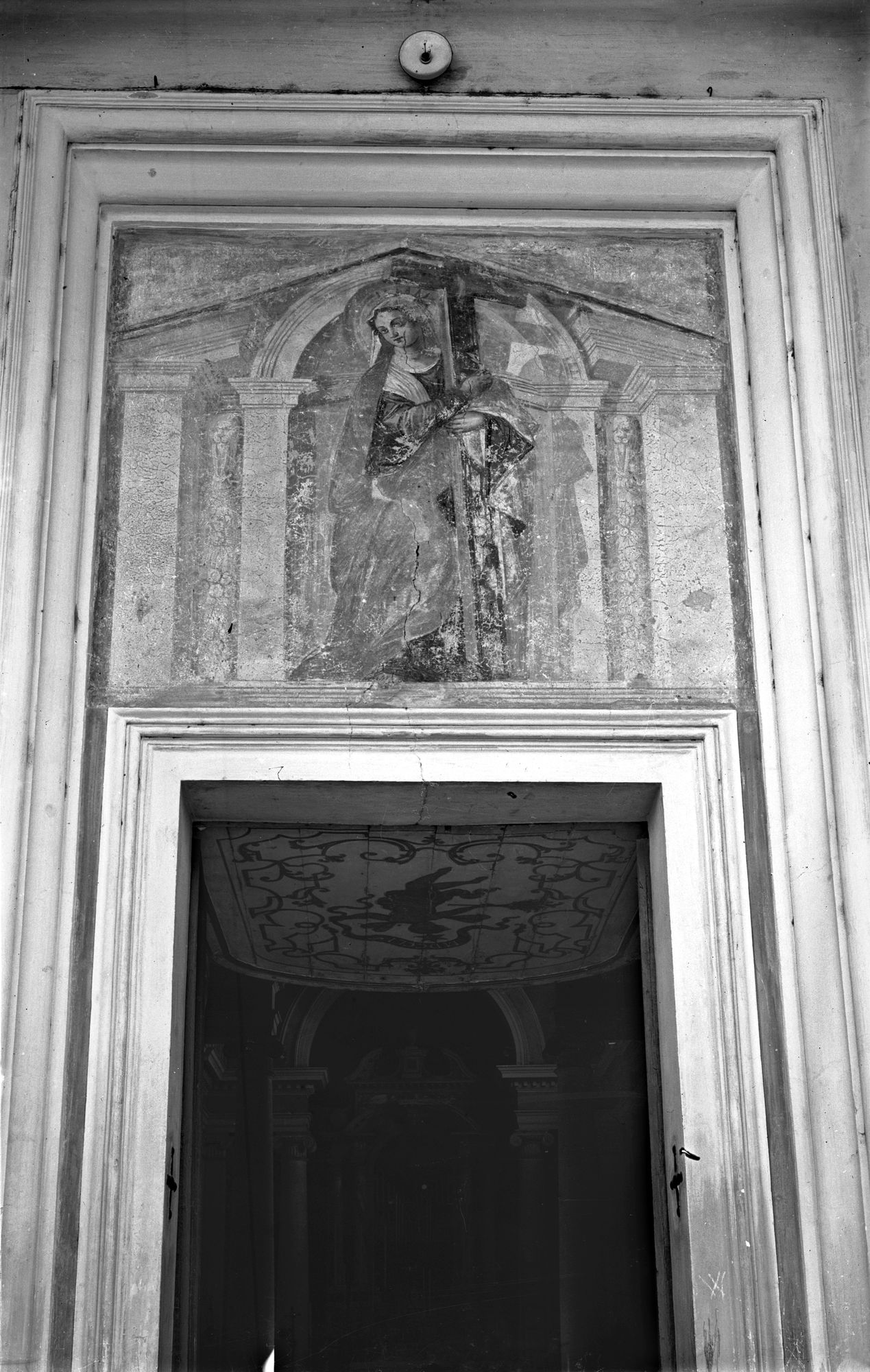 Parrochiale Sant' Elena Imperatrice. Affresco della scuola di Paolo veronese (negativo) di Gabinetto fotografico (XX)