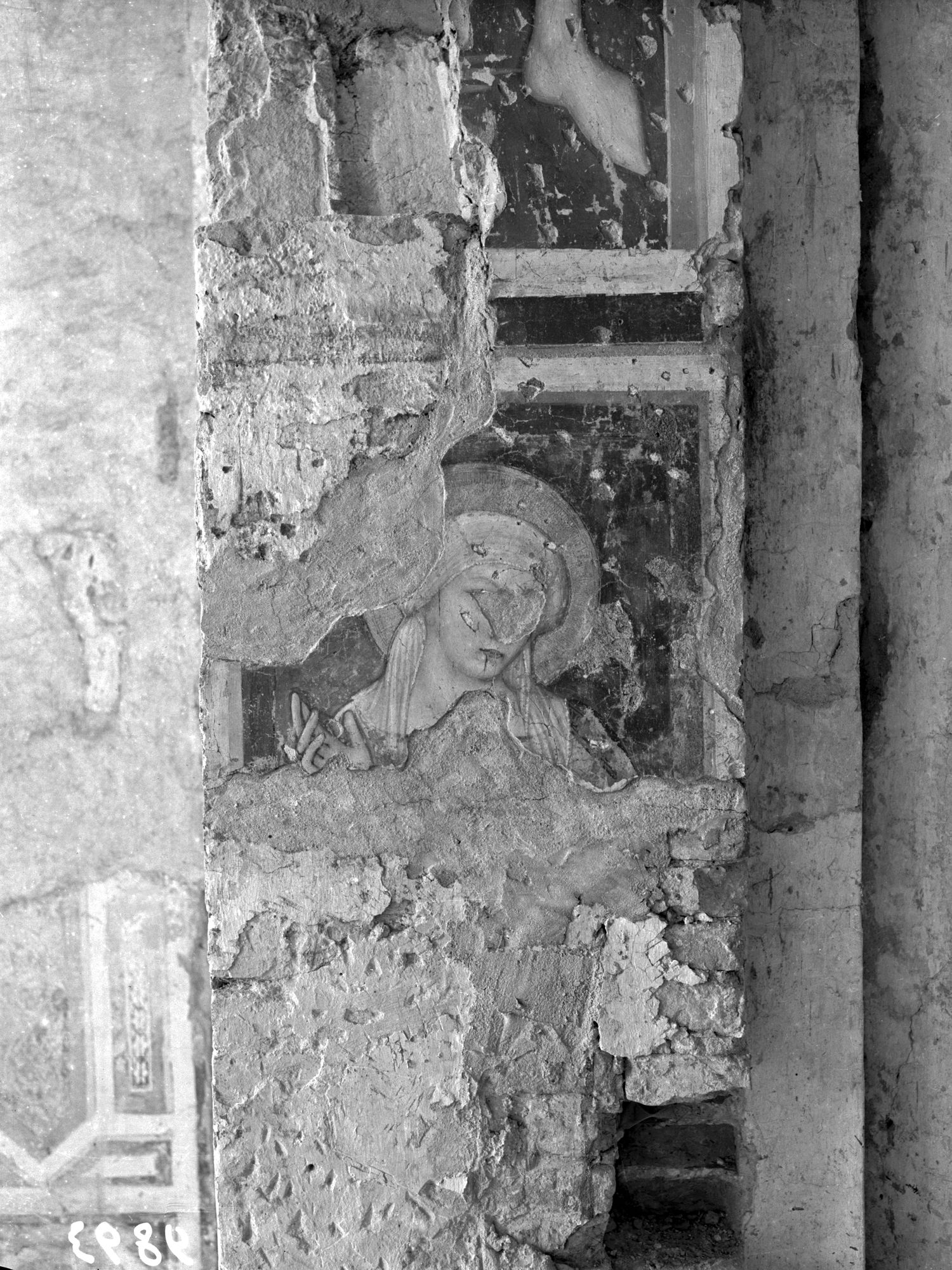 Chiesa Santa Margherita. Resti di affresco (negativo) di Gabinetto fotografico (XX)