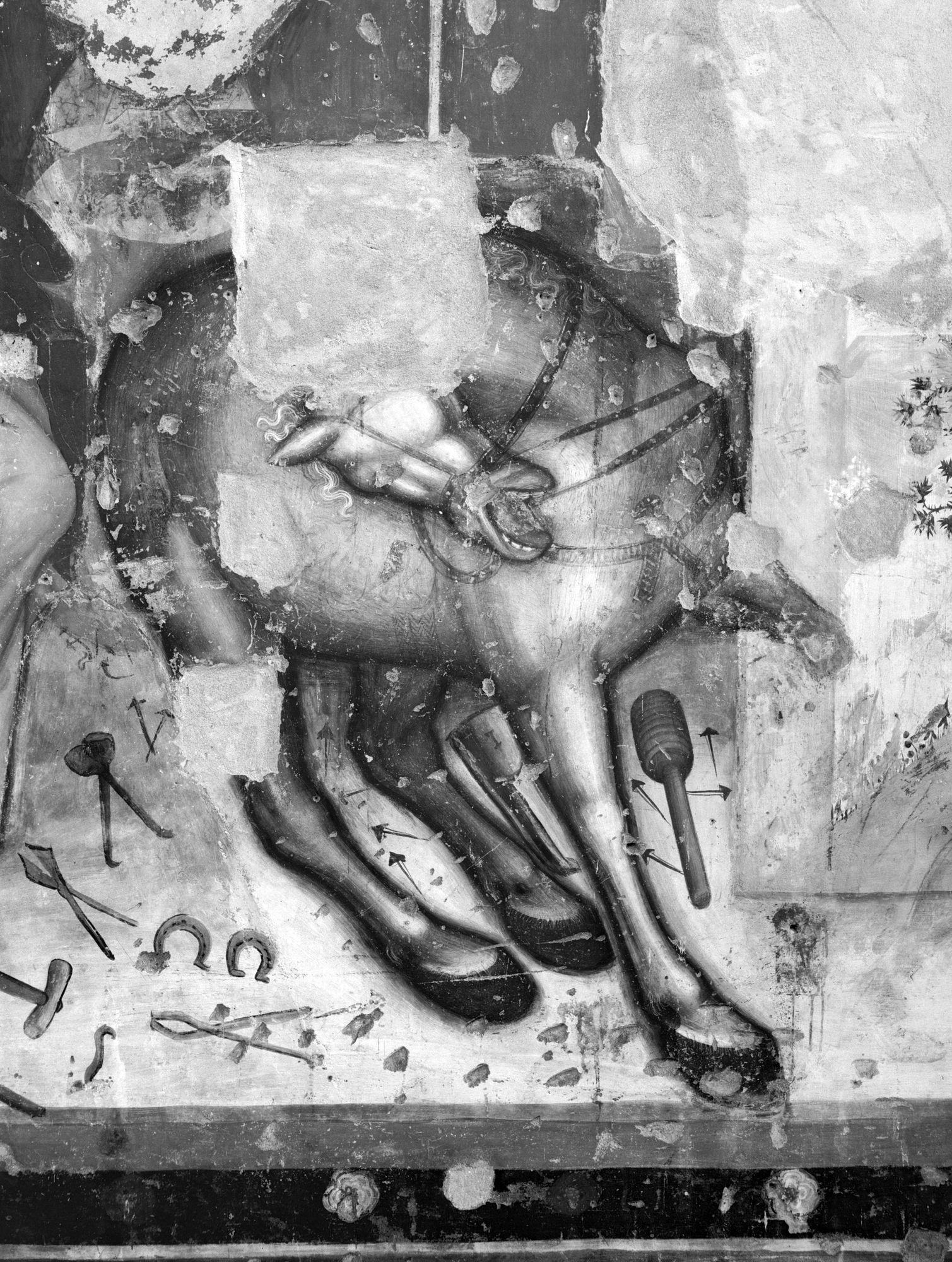 Convento di Santa Caterina. Particolare. Storia di San Egidio (negativo) di Gabinetto fotografico (XX)