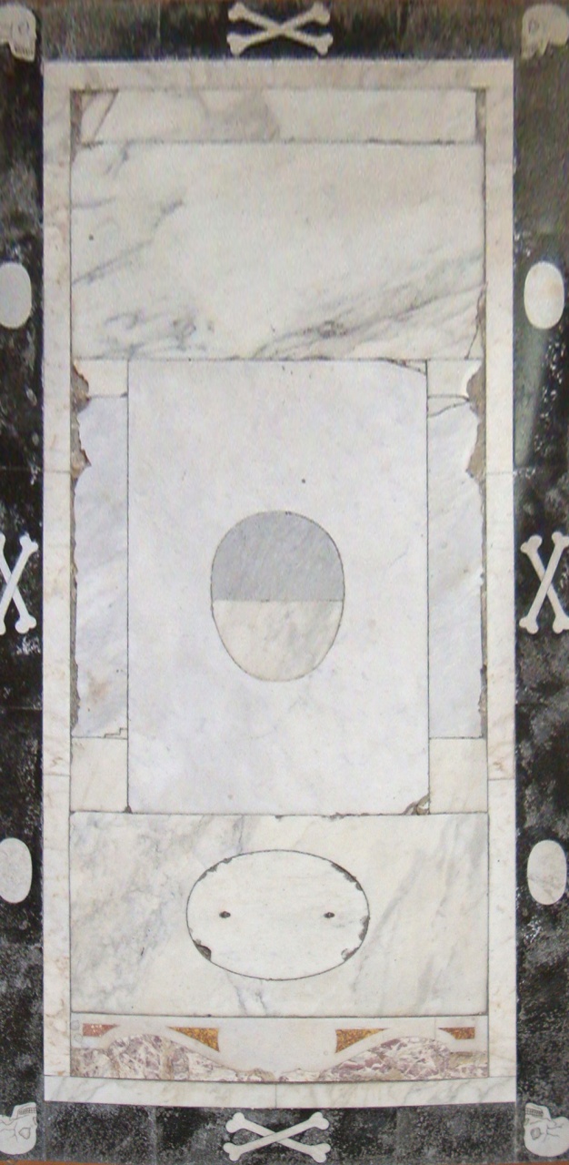 elementi decorativi (lastra tombale) - bottega fiorentina (sec. XVI)