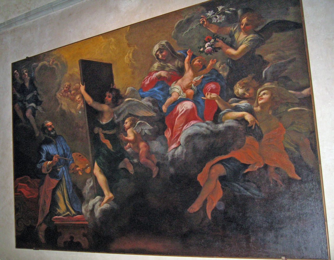 San Luca ritrae la Madonna (dipinto) di Franceschini Baldassarre detto Volterrano (attribuito) (sec. XVII)