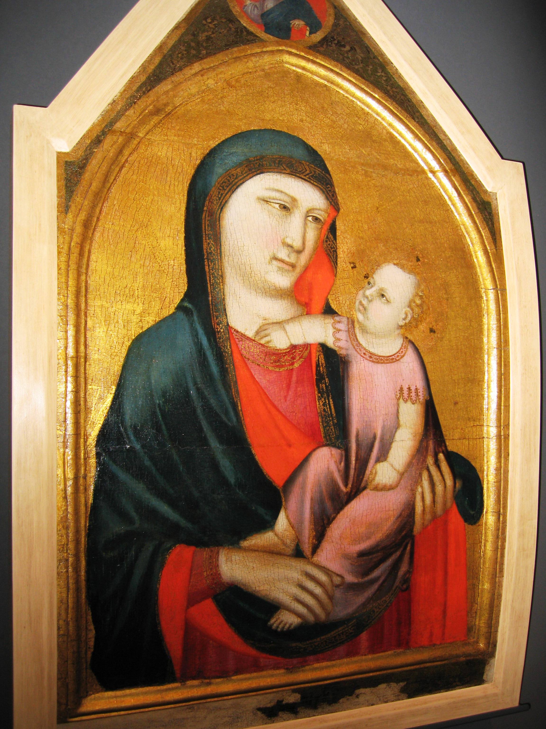 Madonna con Bambino/ Cristo benedicente (dipinto) di Maestro di San Martino alla Palma (attribuito) (sec. XIV)