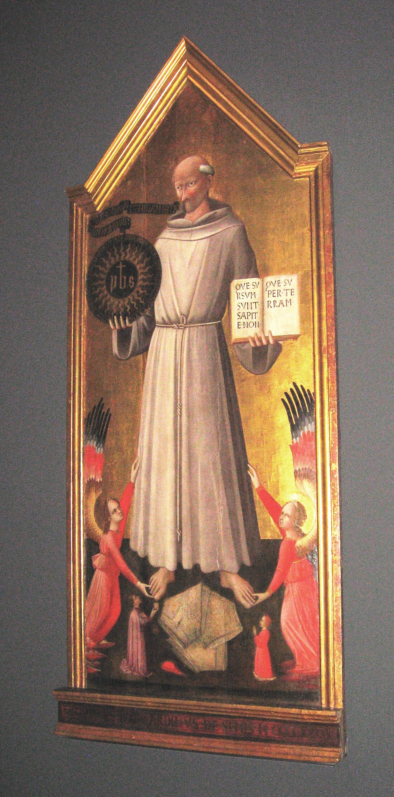 San Bernardino da Siena (dipinto) di Franchi Rossello di Jacopo (attribuito) (sec. XV)
