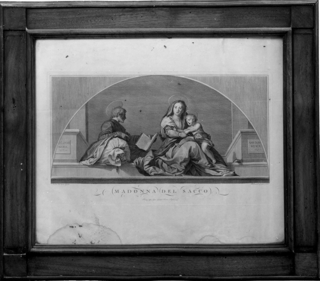 Madonna del Sacco, Sacra Famiglia (stampa) di Andrea del Sarto, Gregori Ferdinando (secondo quarto sec. XIX)