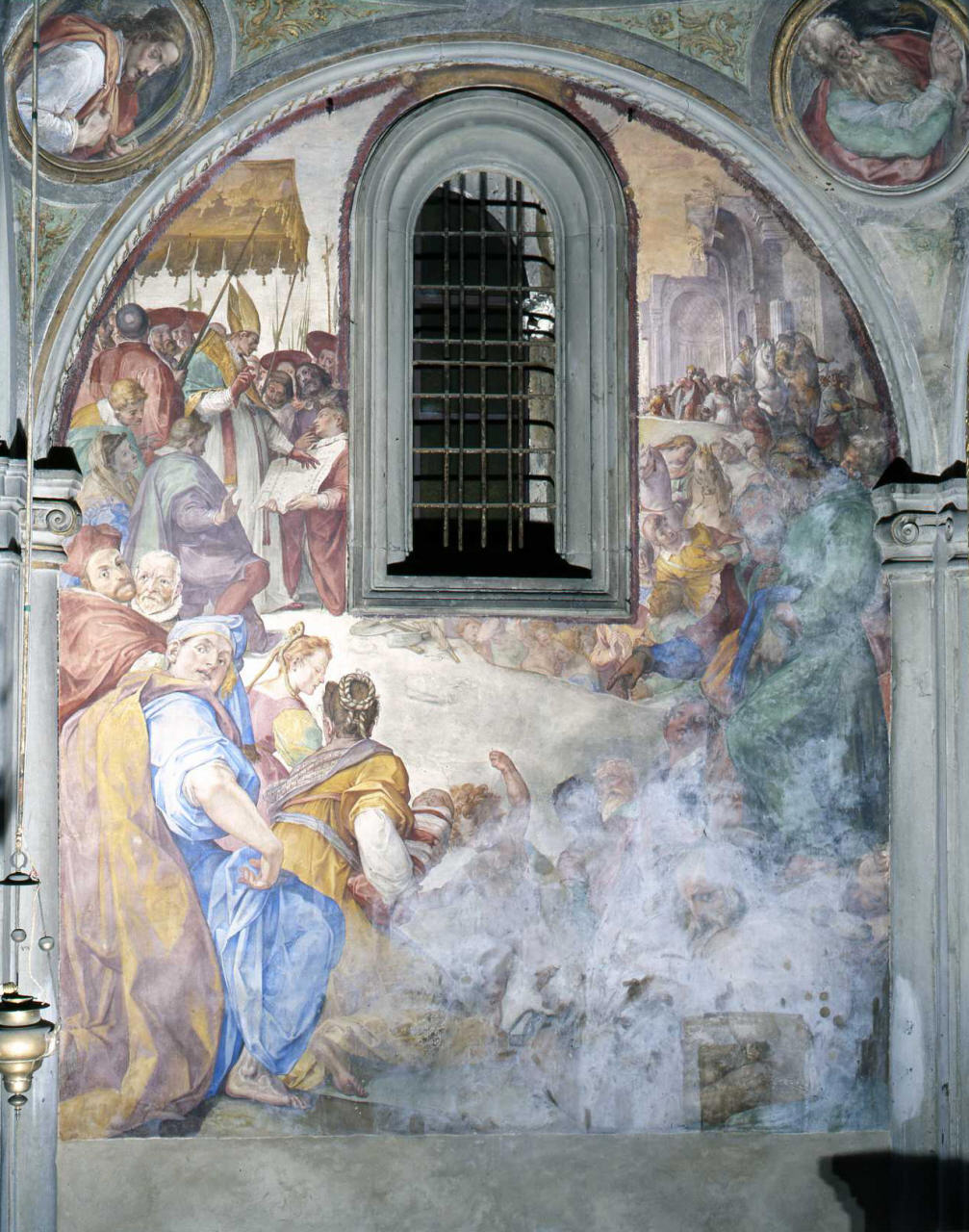 miracolo della neve e fondazione della basilica di S. Maria Maggiore (dipinto) di Barbatelli Bernardino detto il Poccetti (sec. XVI)