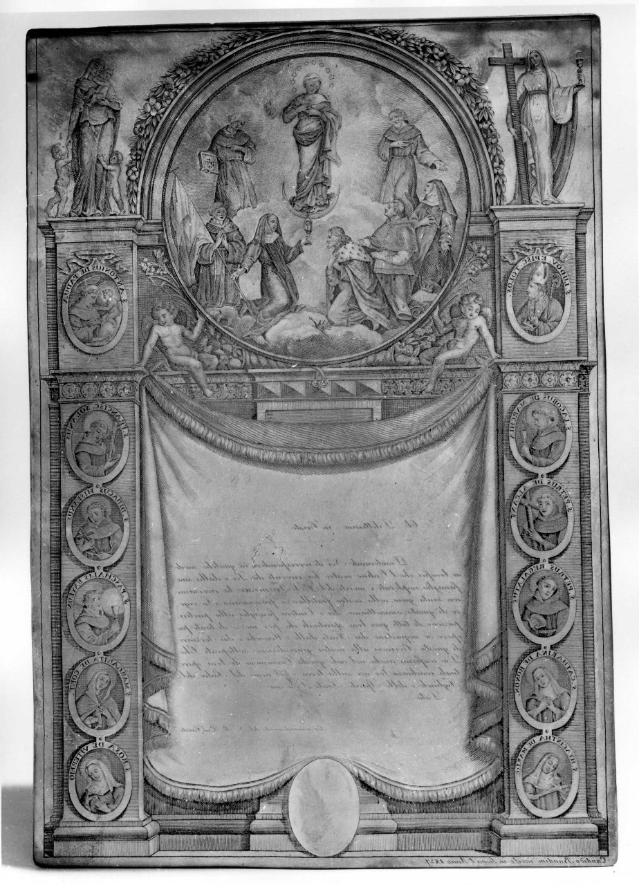 diploma di fratellanza dell'ordine francescano (matrice) di Bandini Candido (sec. XIX)