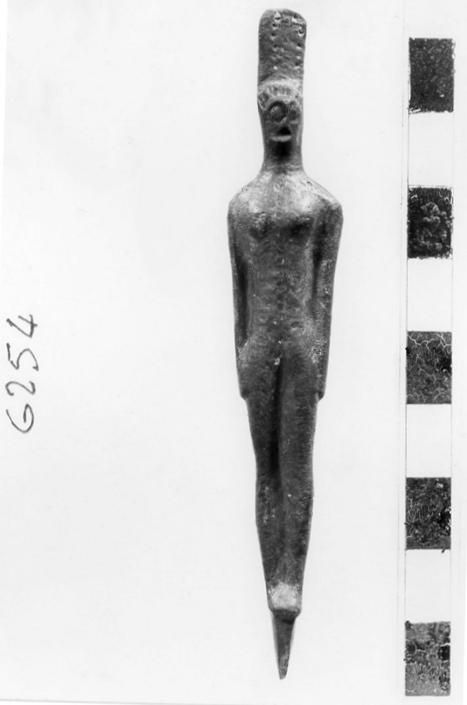 figura femminile stante (bronzetto votivo) (prima metà sec. VI a.C)