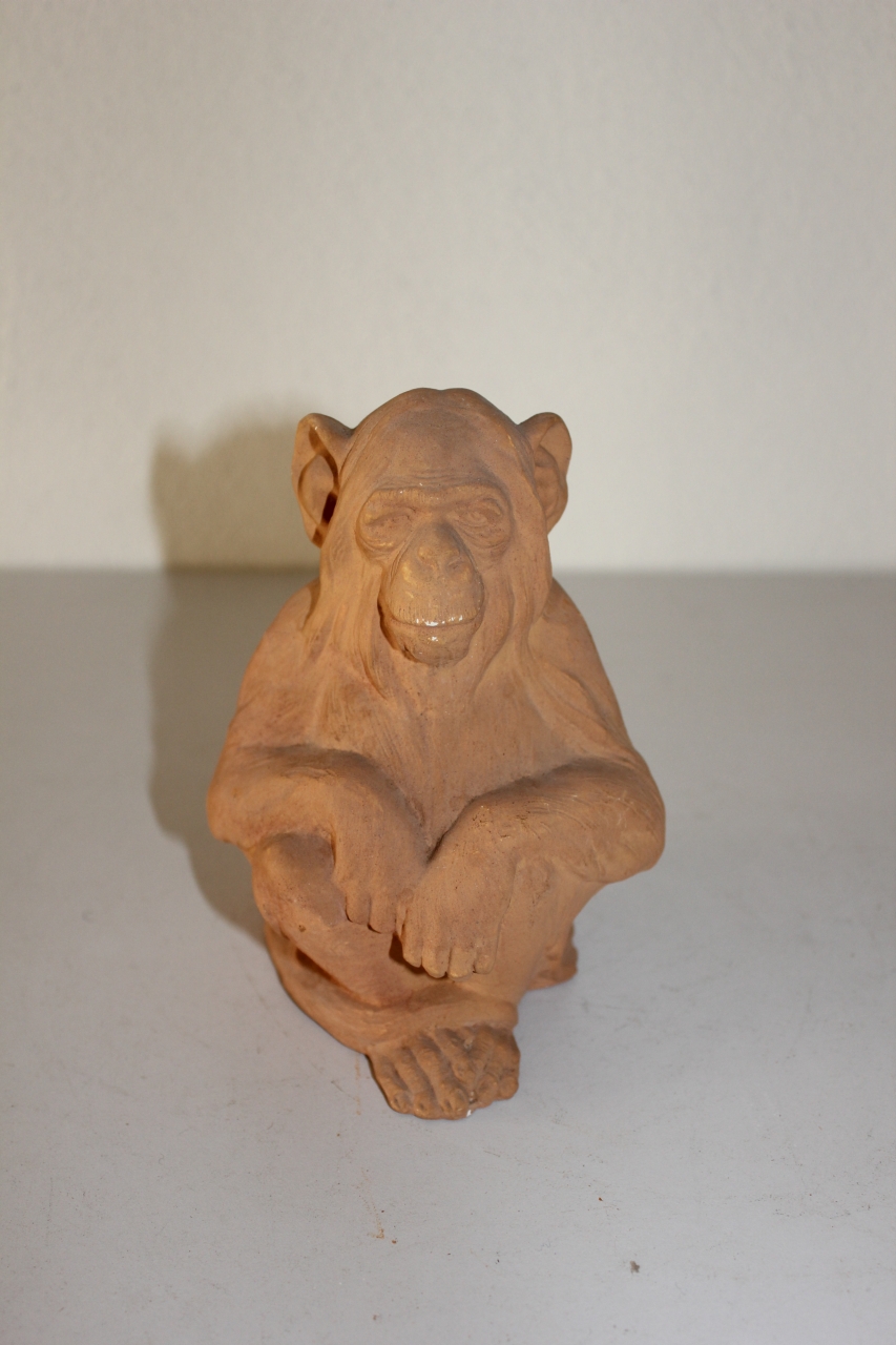 Figura di scimpanzè (scultura, opera isolata) - ambito friulano (sec. XIX/ XX)