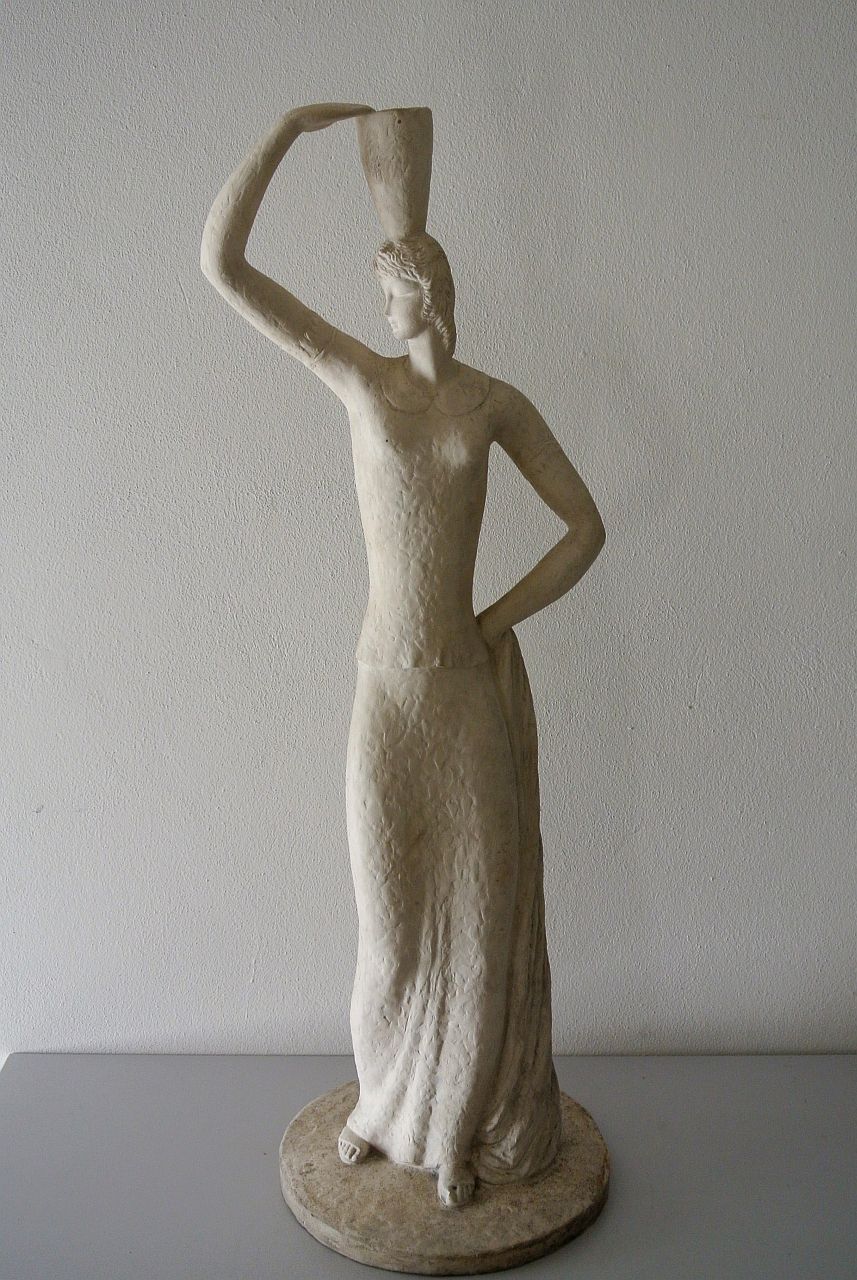 Portatrice d'acqua, Figura femminile con vaso (Scultura, opera isolata) di Giuntini, Ruffo (attribuito) (prima metà sec. XX)