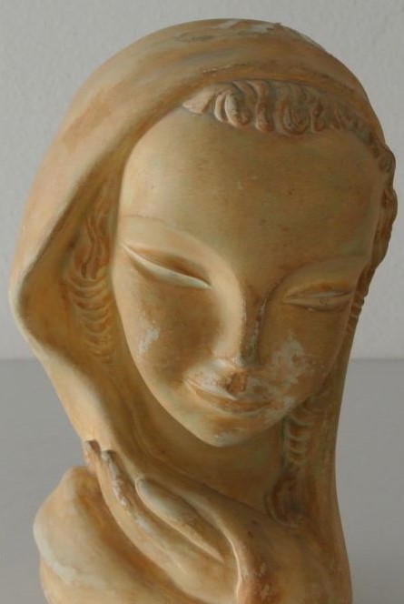 Testa di ragazza, Testa di ragazza (Scultura, opera isolata) di Giuntini, Ruffo (attribuito) (secondo quarto sec. XX)