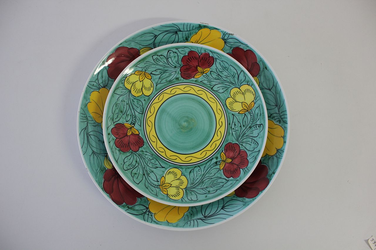 piatto circolare, coppia - ambito friulano (seconda metà sec. XX)