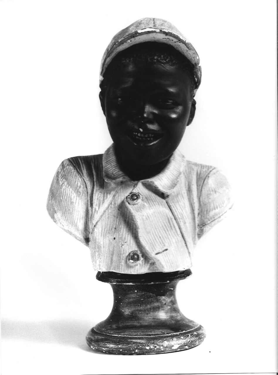 busto di giovane afro-americano (calco, opera isolata) - Bottega coreglina (metà sec. XIX)