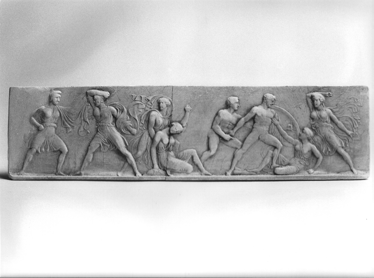 battaglia (calco, elemento d'insieme) - produzione coreglina (fine/ inizio secc. XIX/ XX)