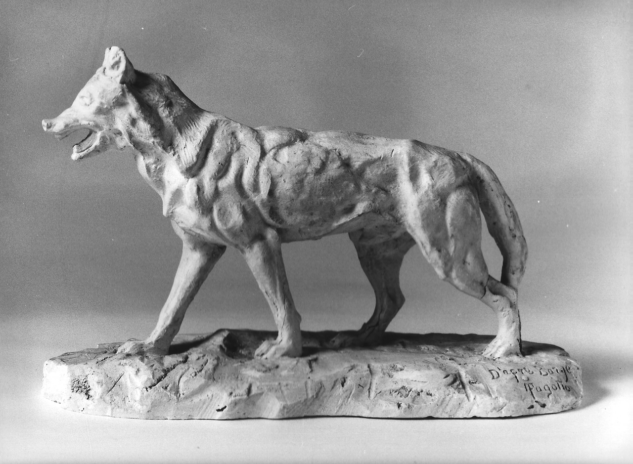 lupo (calco, opera isolata) - produzione coreglina (fine/ inizio secc. XIX/ XX)