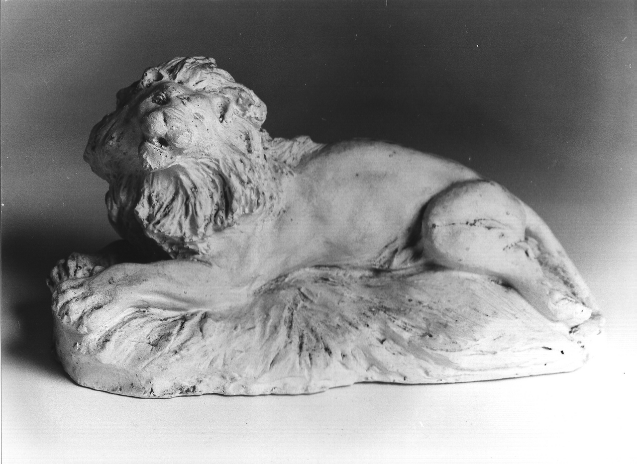 leone (calco, opera isolata) - produzione coreglina (fine/ inizio secc. XIX/ XX)