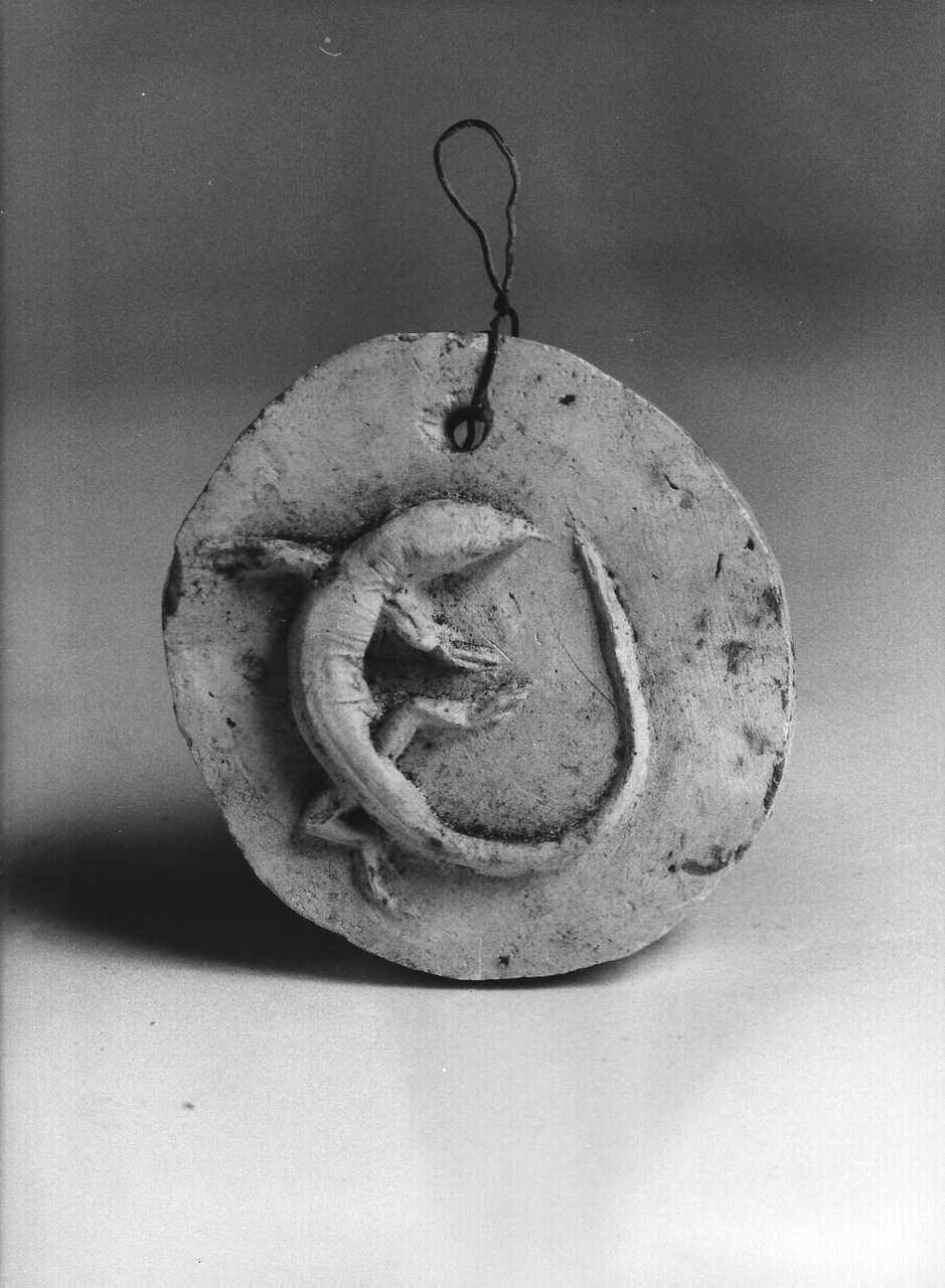 lucertola (calco, opera isolata) - produzione coreglina (fine/ inizio secc. XIX/ XX)