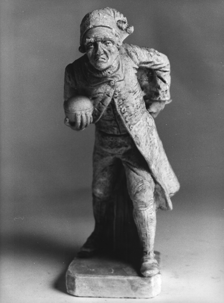 giocatore di bocce (calco, opera isolata) di  (bottega) - produzione coreglina (fine sec. XIX)