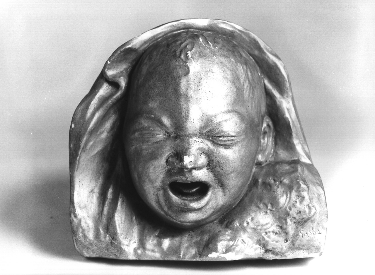 testa di bambino che piange (calco, opera isolata) - produizione coreglina (prima metà sec. XX)