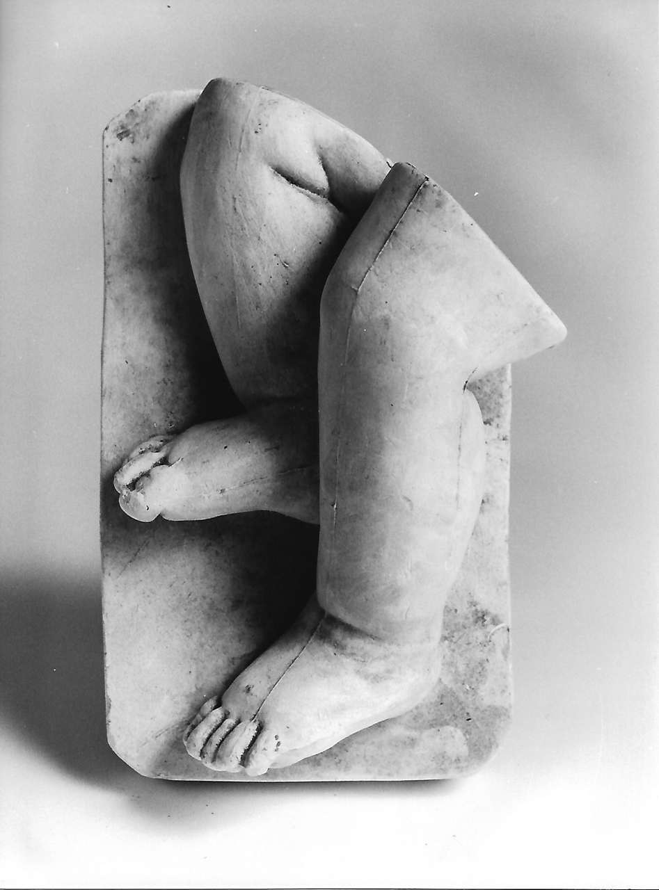 gambe di bambino (calco, opera isolata) - produzione coreglina (fine sec. XIX)