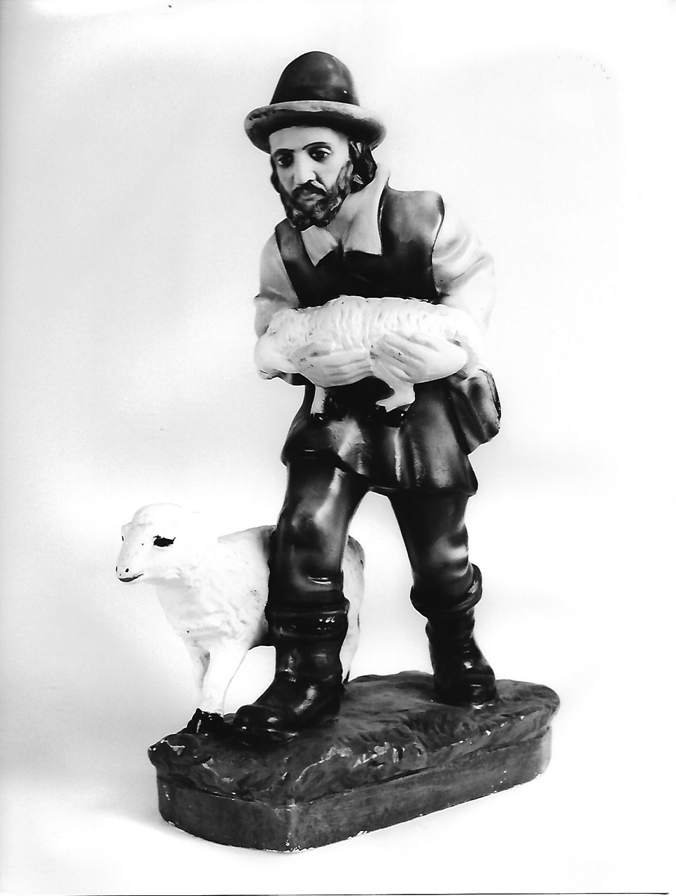 pastore con pecore (calco, insieme) - produzione coreglina (sec. XIX)