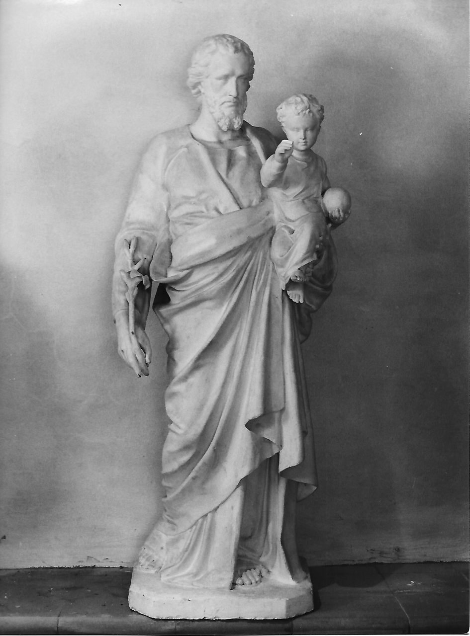 San Giuseppe con bambino Gesu' benedicente (calco, opera isolata) - produzione coreglina (secc. XIX/ XX)
