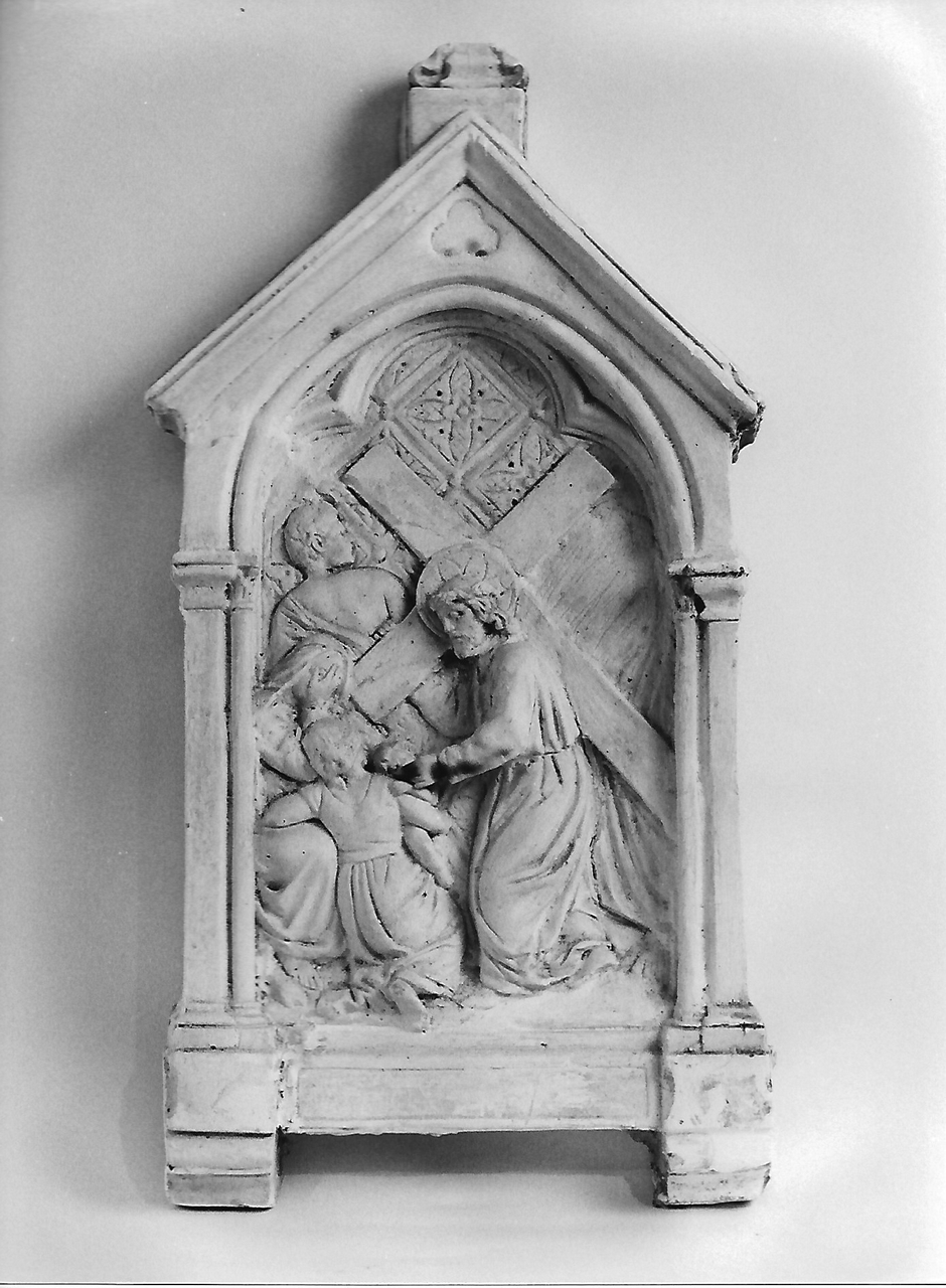 stazioni della Via Crucis (VIII stazione) (calco, insieme) - produzione coreglina (secc. XIX/ XX)