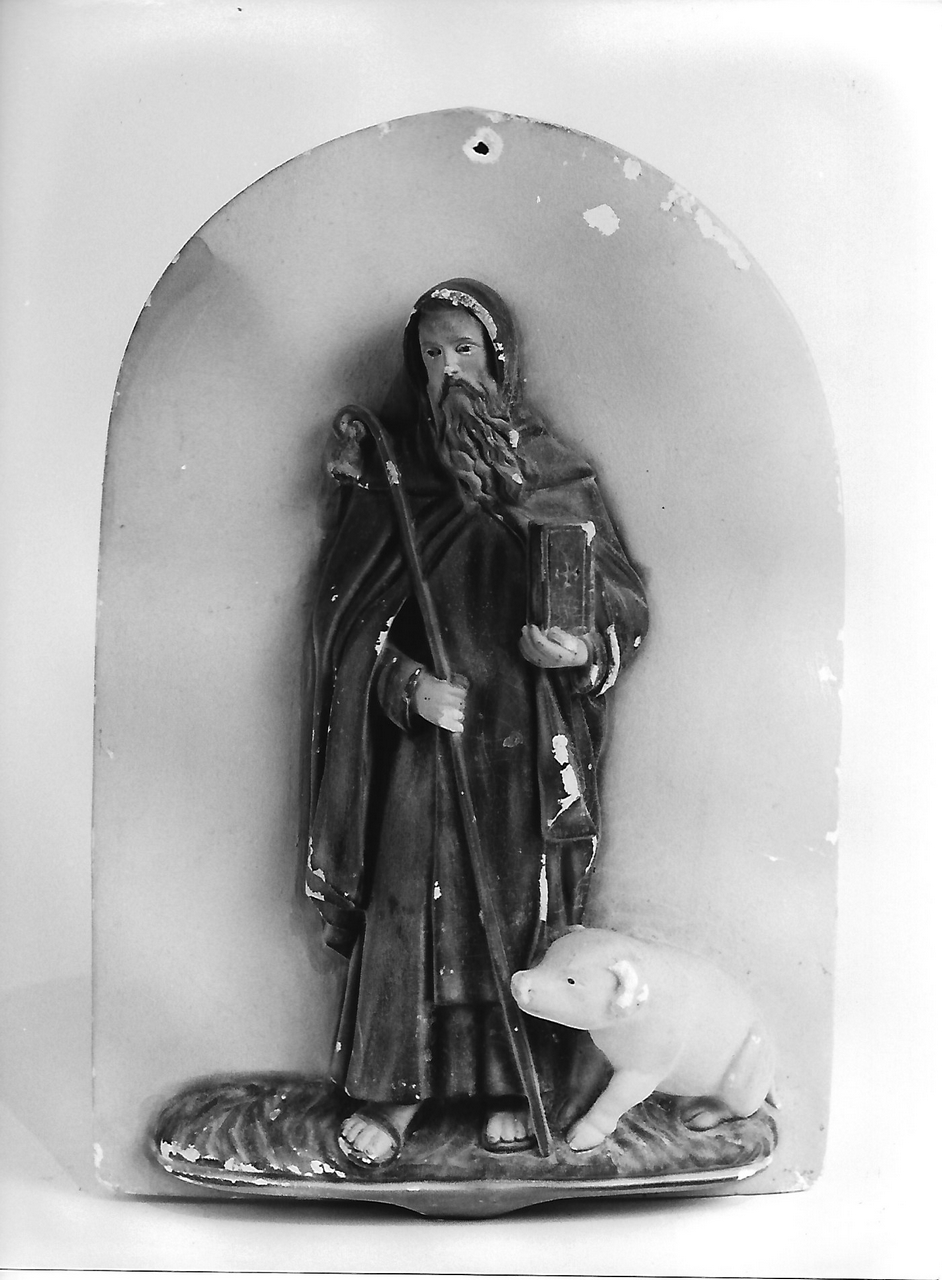 Sant'Antonio Abate (calco, opera isolata) - produzione coreglina (sec. XX)