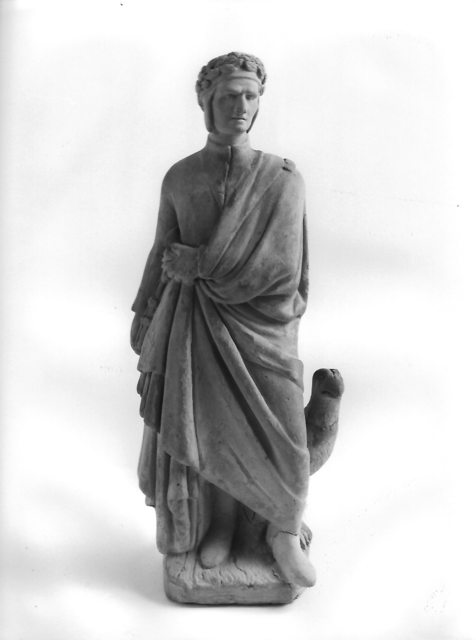 Virgilio con aquila ai piedi (modello, opera isolata) - produzione coreglina (sec. XIX)