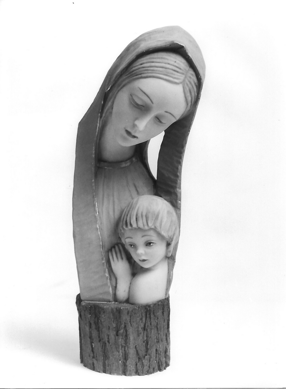 Madonna con bambino (calco, opera isolata) - produzione coreglina (seconda metà sec. XX)