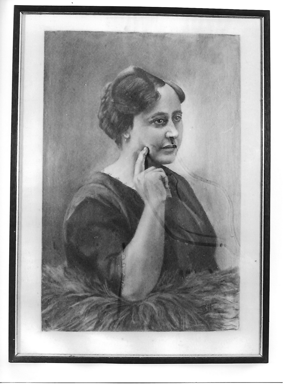 figura femminile (disegno, opera isolata) - produzione coreglina (prima metà sec. XX)