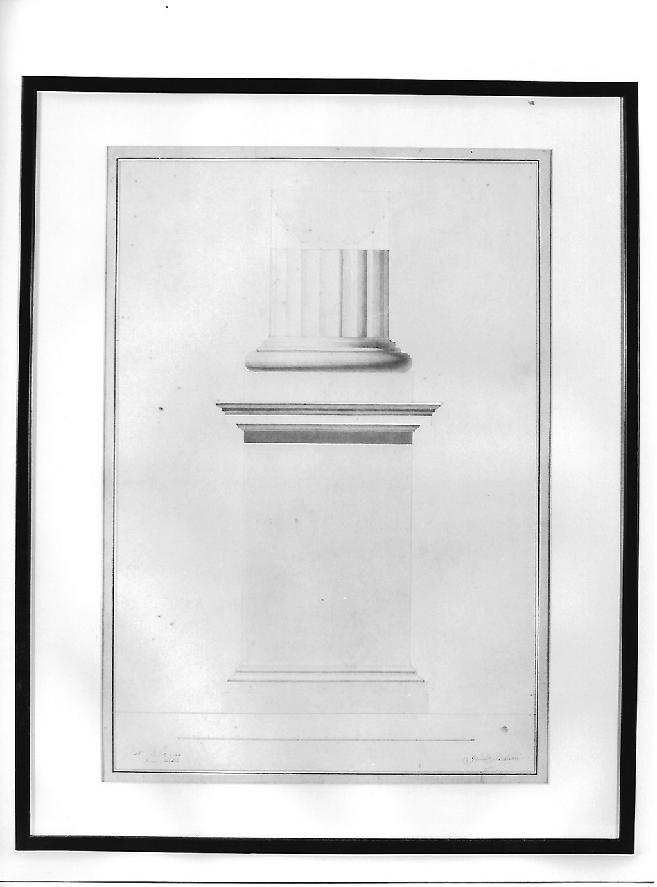 elementi architettonici (dipinto, opera isolata) - produzione coreglina (sec. XIX)