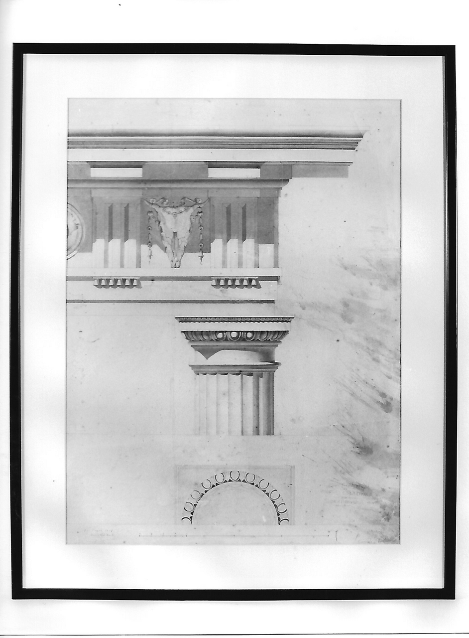 elementi architettonici (dipinto, opera isolata) - produzione coreglina (sec. XIX)