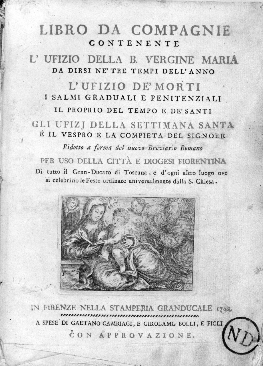 Sacra Famiglia (stampa) di Mogalli Cosimo (XVIII)