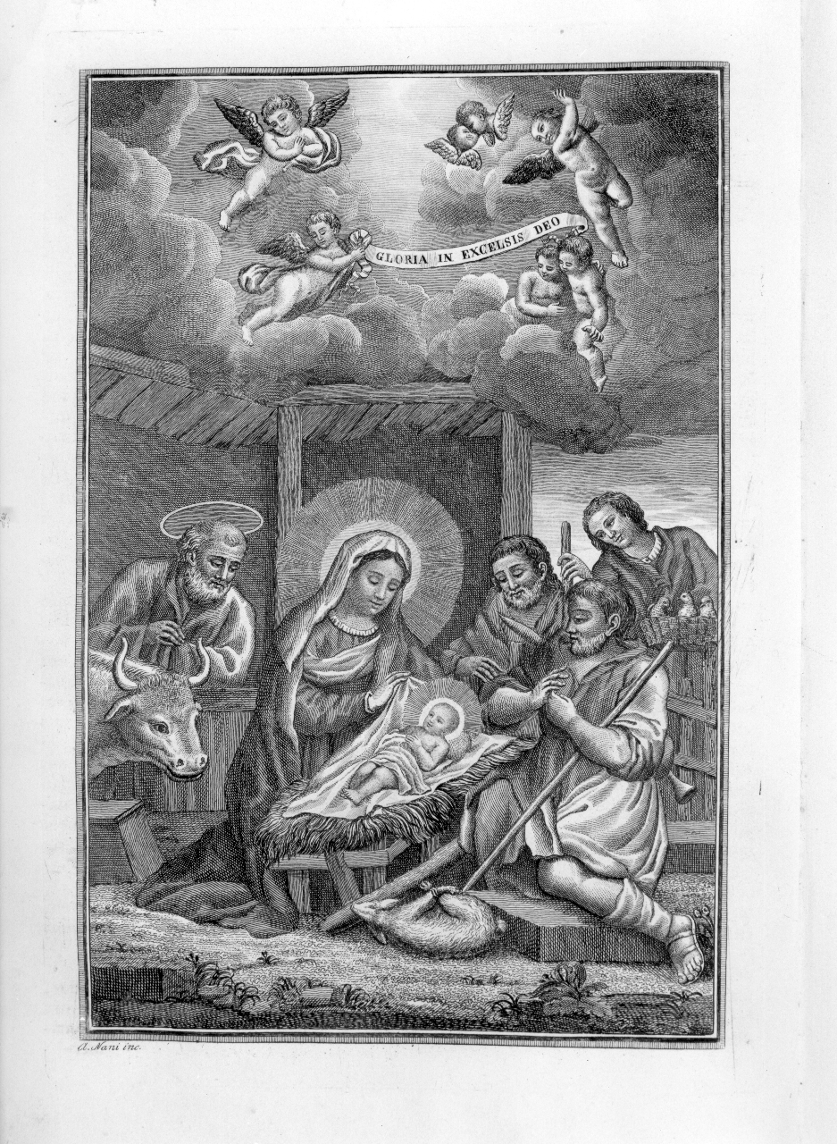 adorazione dei pastori (stampa) di Nani Antonio (XIX)