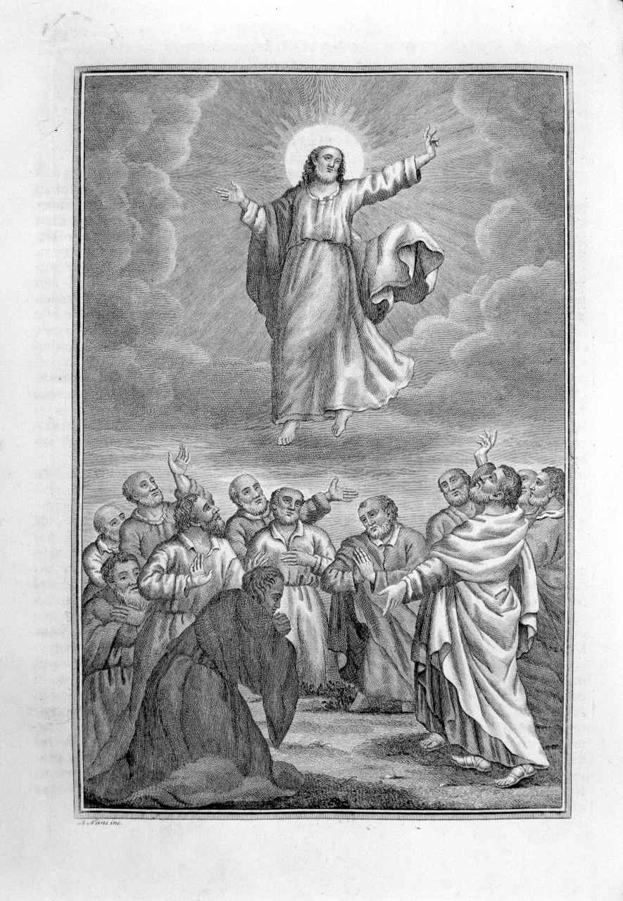 ascensione di Cristo (stampa) di Nani Antonio (XIX)