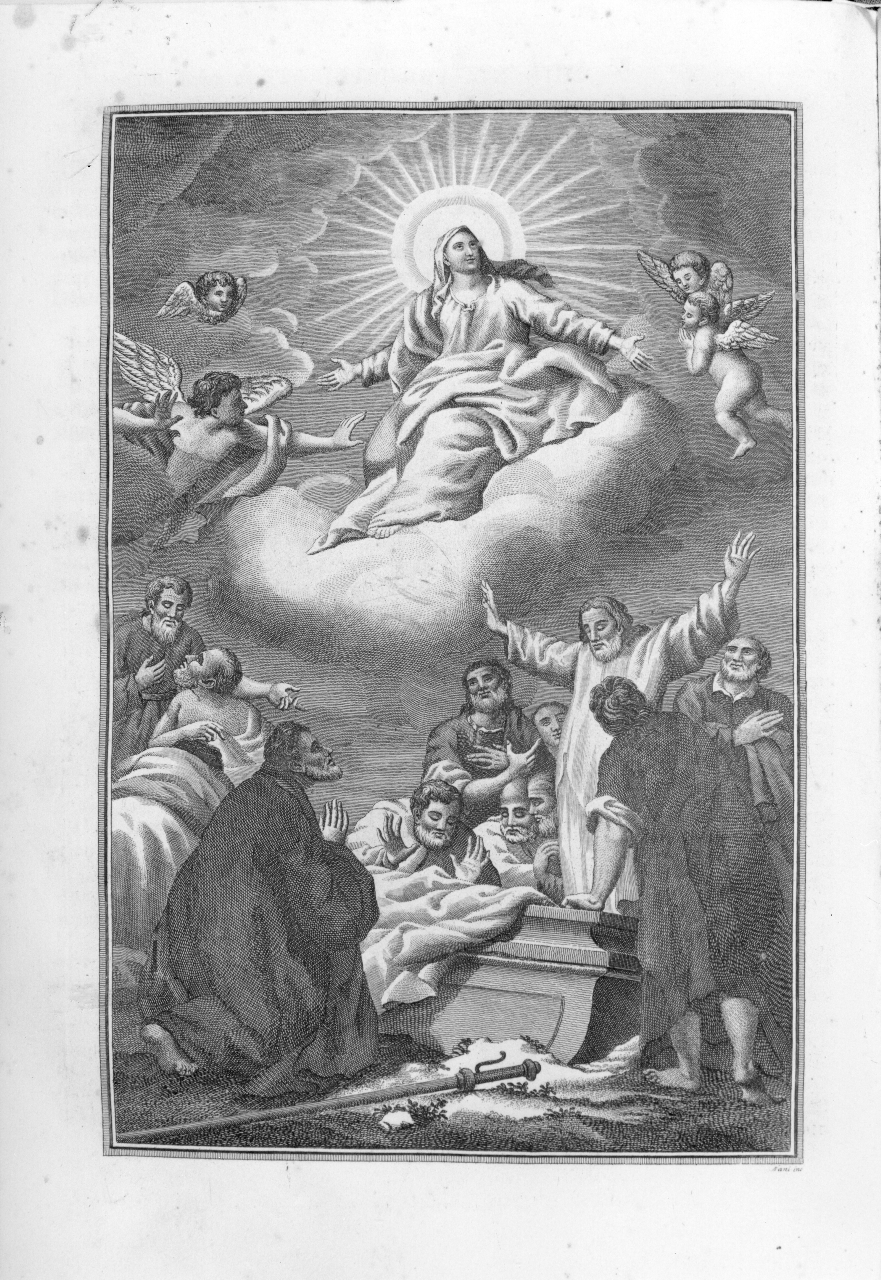 ascensione della Madonna (stampa) di Nani Antonio (XIX)