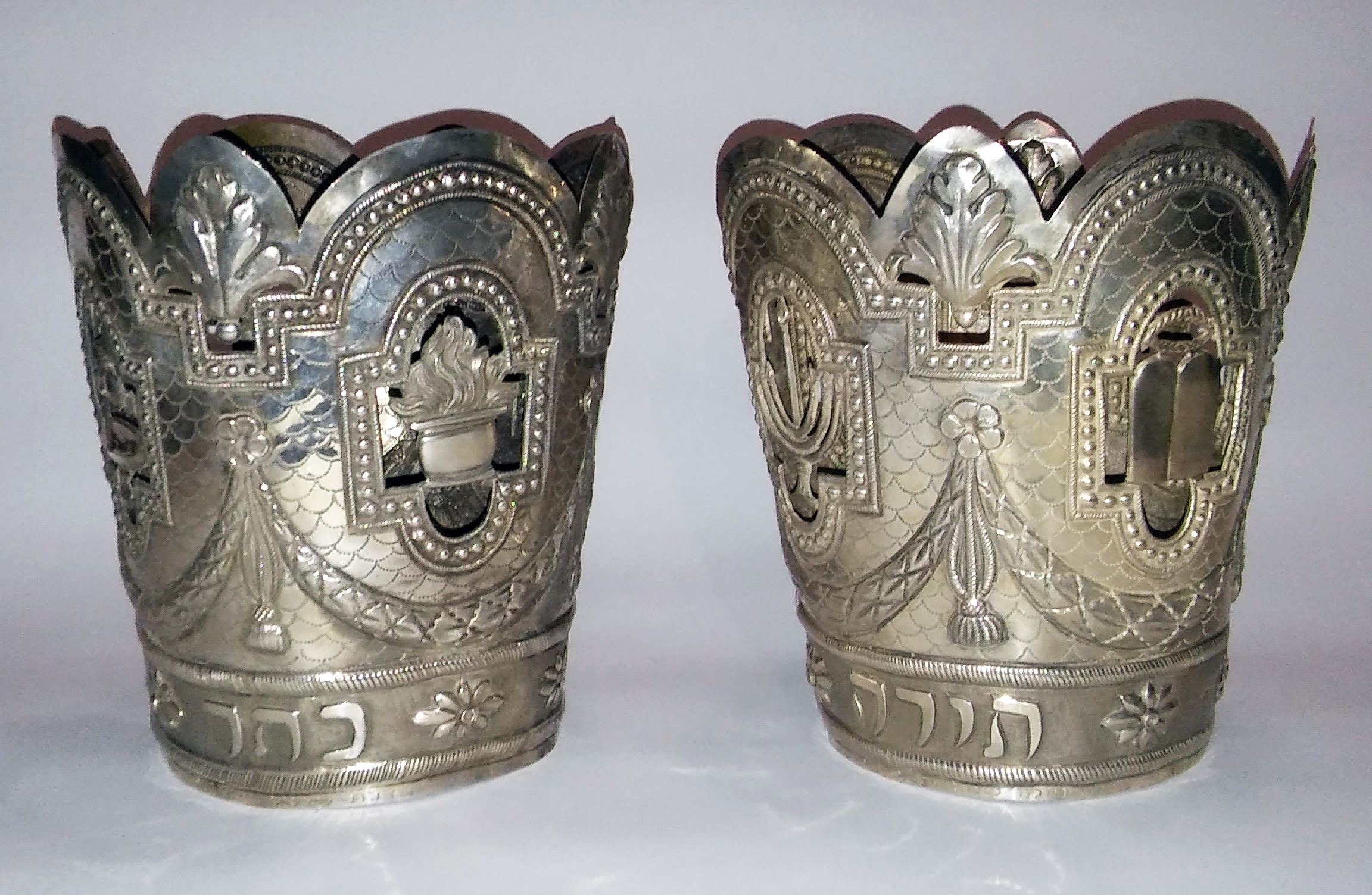 ketarim, coppia - bottega piemontese, Ambito ebraico (XIX)