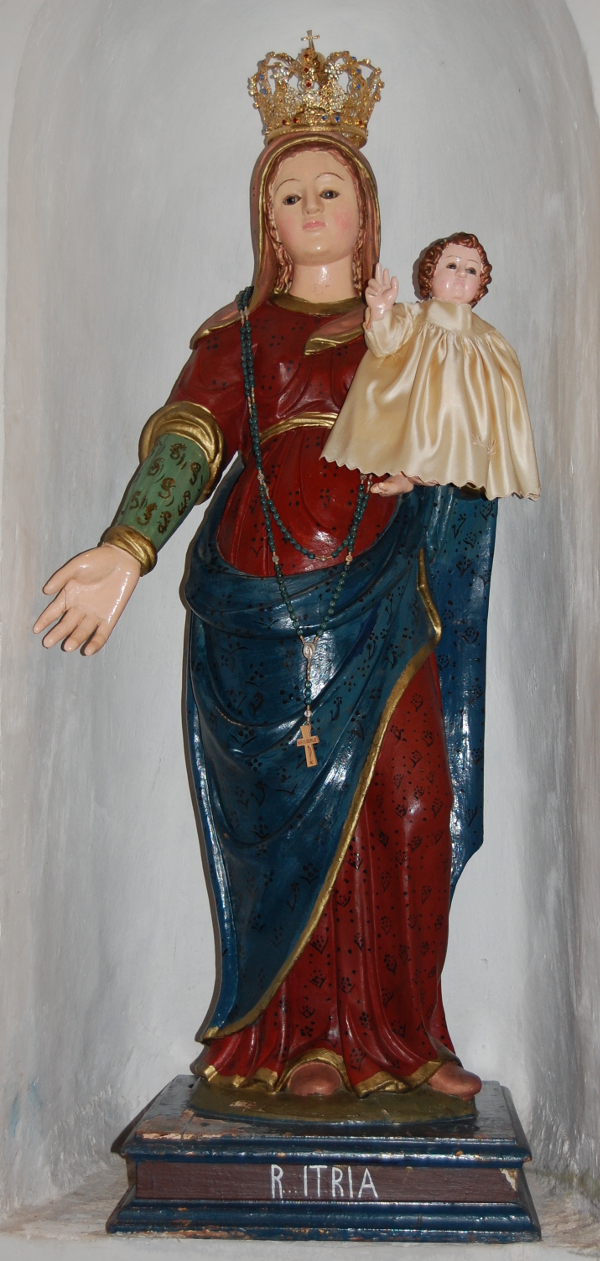 Nostra signora d'itria, madonna con bambino (scultura - scultura lignea policroma)