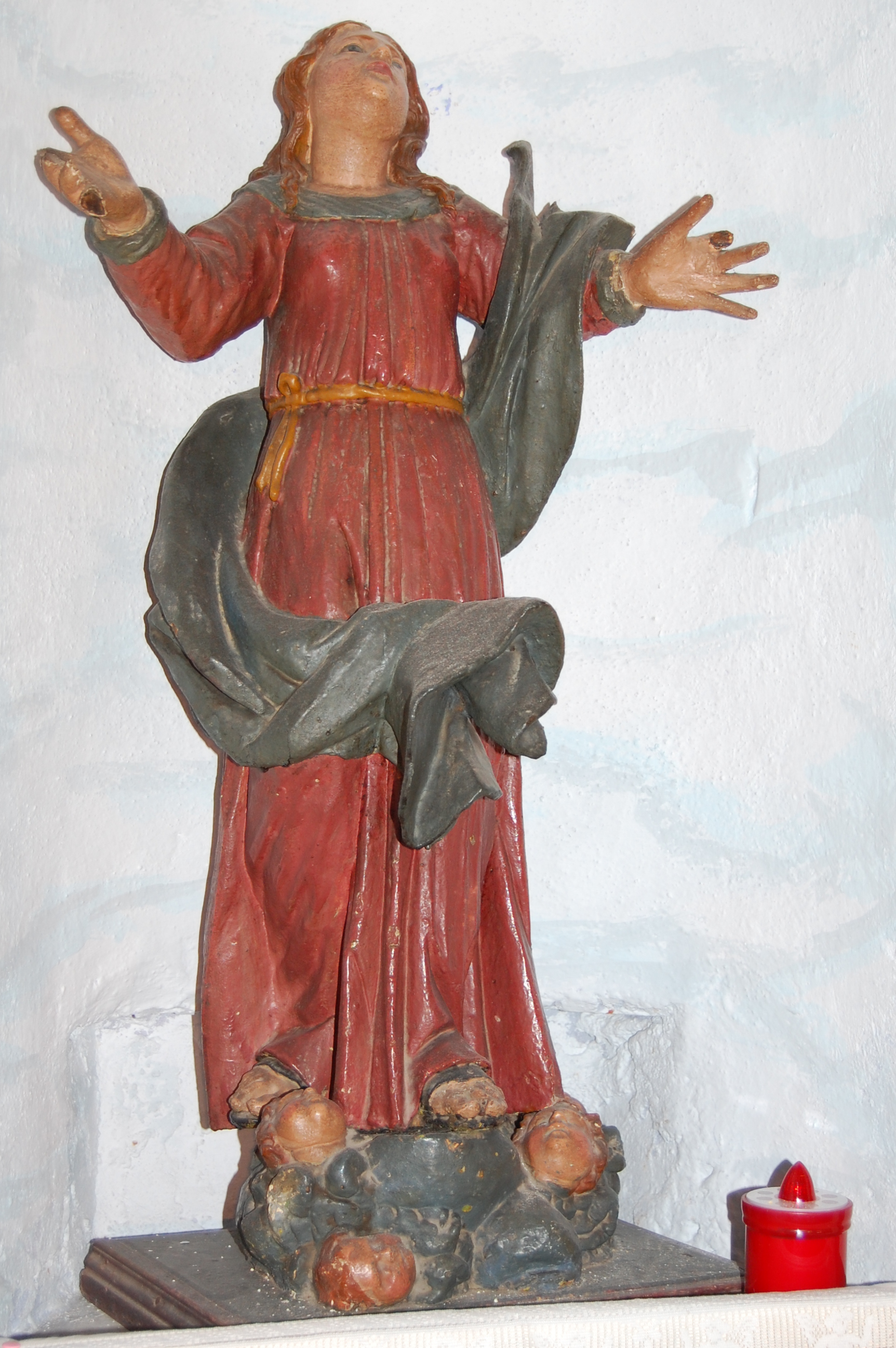 Beata vergine dell'assunzione, maria vergine (scultura - scultura lignea policroma)
