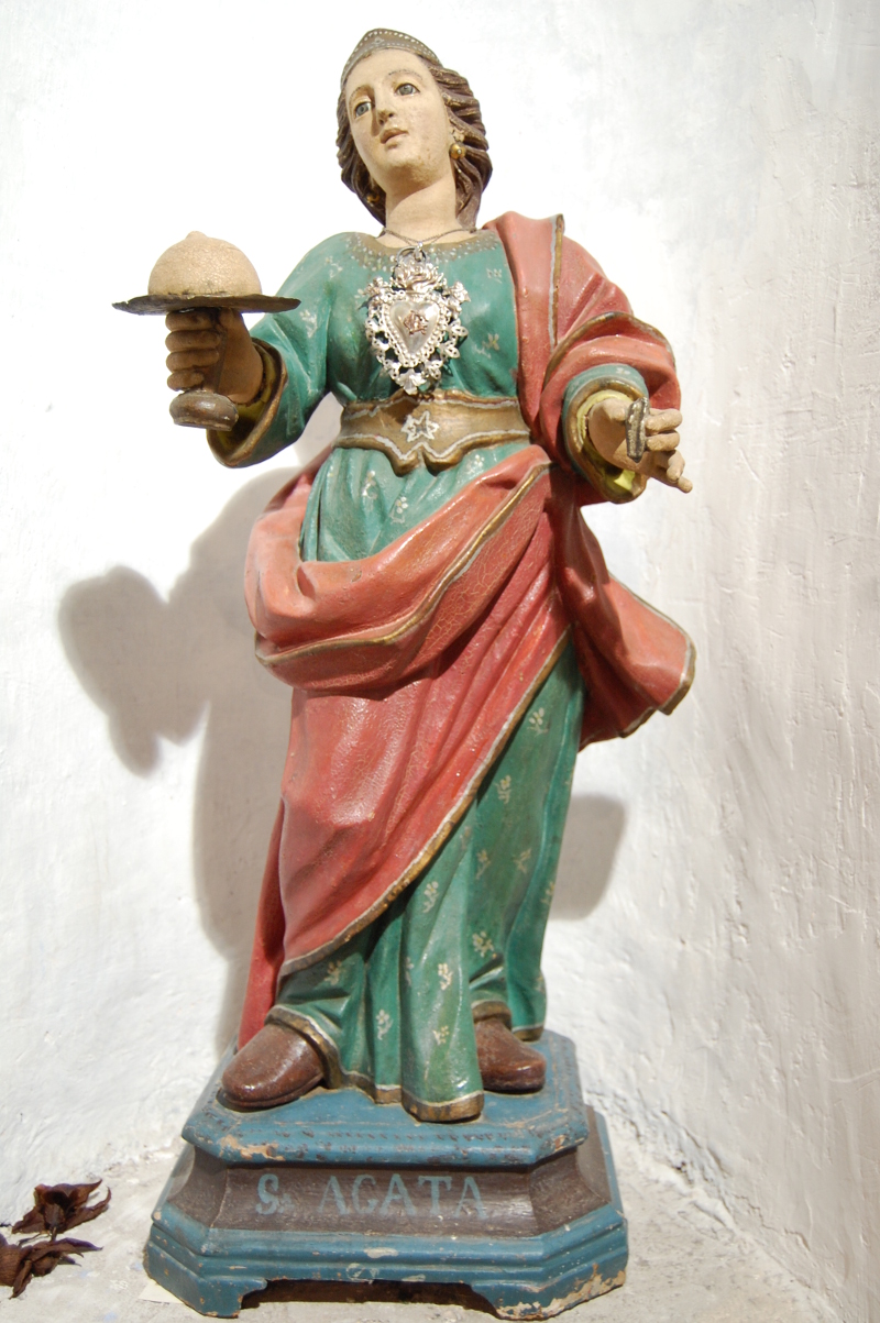 Santa agata, santa agata (scultura - scultura lignea policroma)