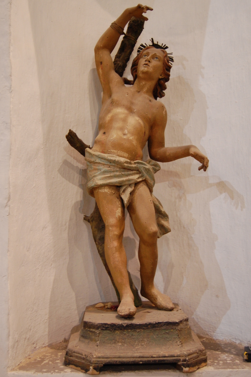 San sebastiano, san sebastiano (scultura - scultura lignea policroma)