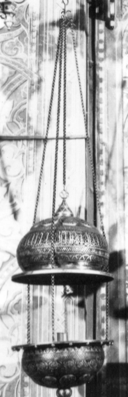 lampada pensile per sinagoga, serie - bottega toscana (sec. XIX)