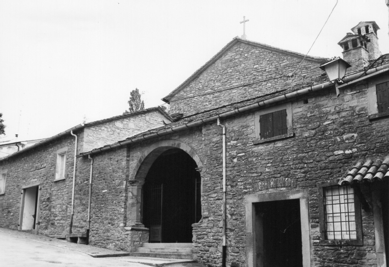 Abbazia di San Benedetto in Alpe (abbazia, benedettina) - Portico e San Benedetto (FC) 