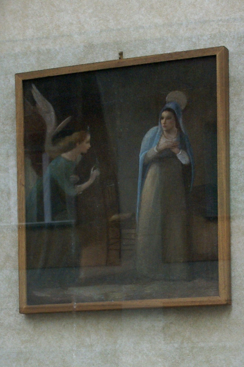 Annunciazione (dipinto) di Toschi Ermanno (terzo quarto sec. XX)