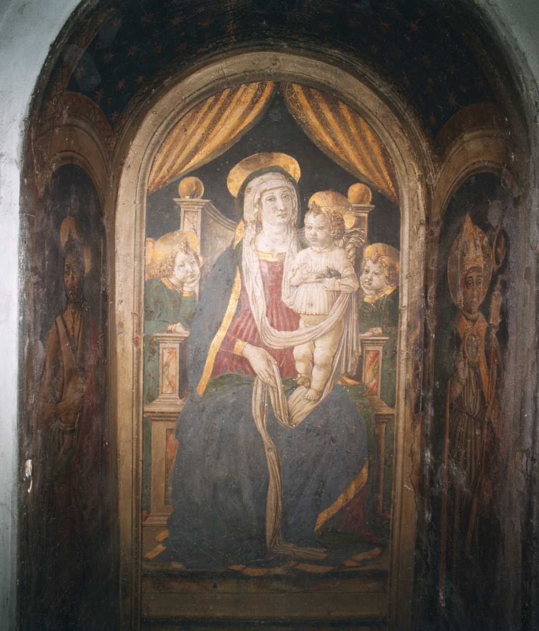 Madonna con Bambino e angeli (dipinto) di Rosselli Cosimo (seconda metà sec. XV)