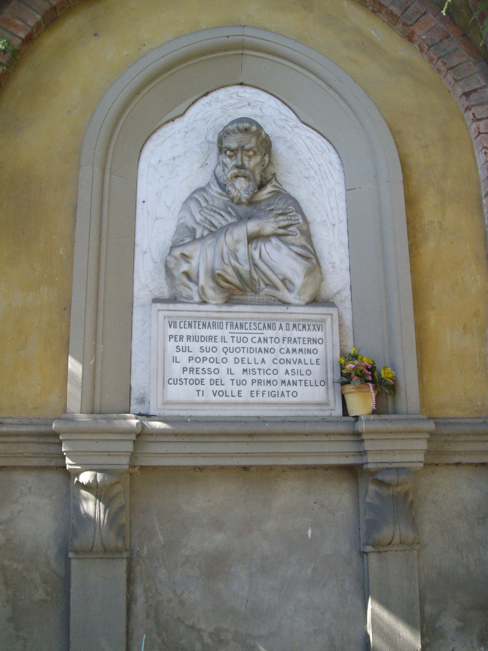 San Francesco d'Assisi (tabernacolo) di Frondini Domenico (secondo quarto sec. XX)