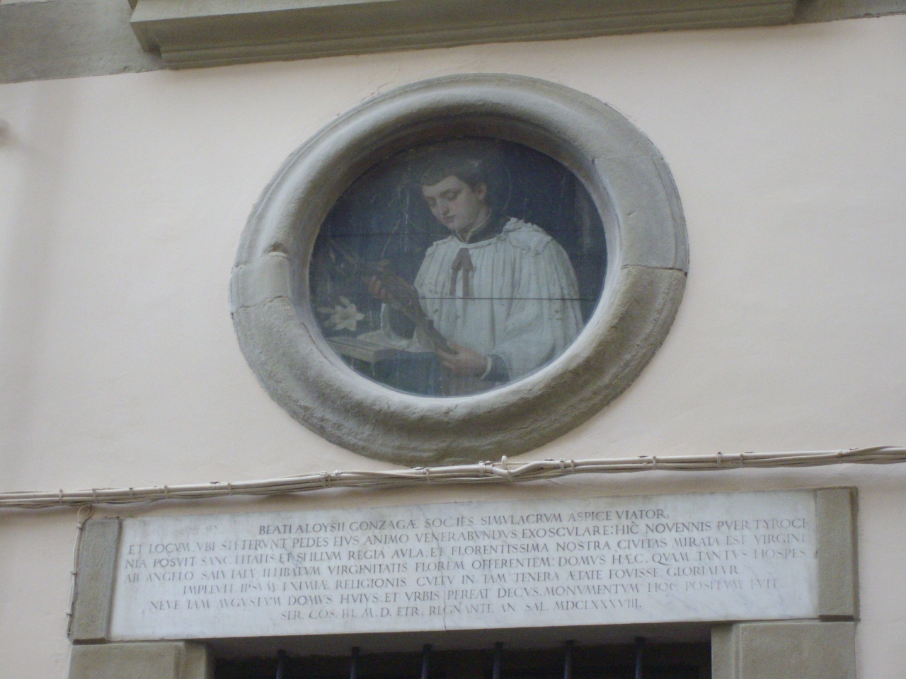 San Luigi Gonzaga (tabernacolo) di Arrighi Giovan Battista - produzione fiorentina (ultimo quarto sec. XVII)