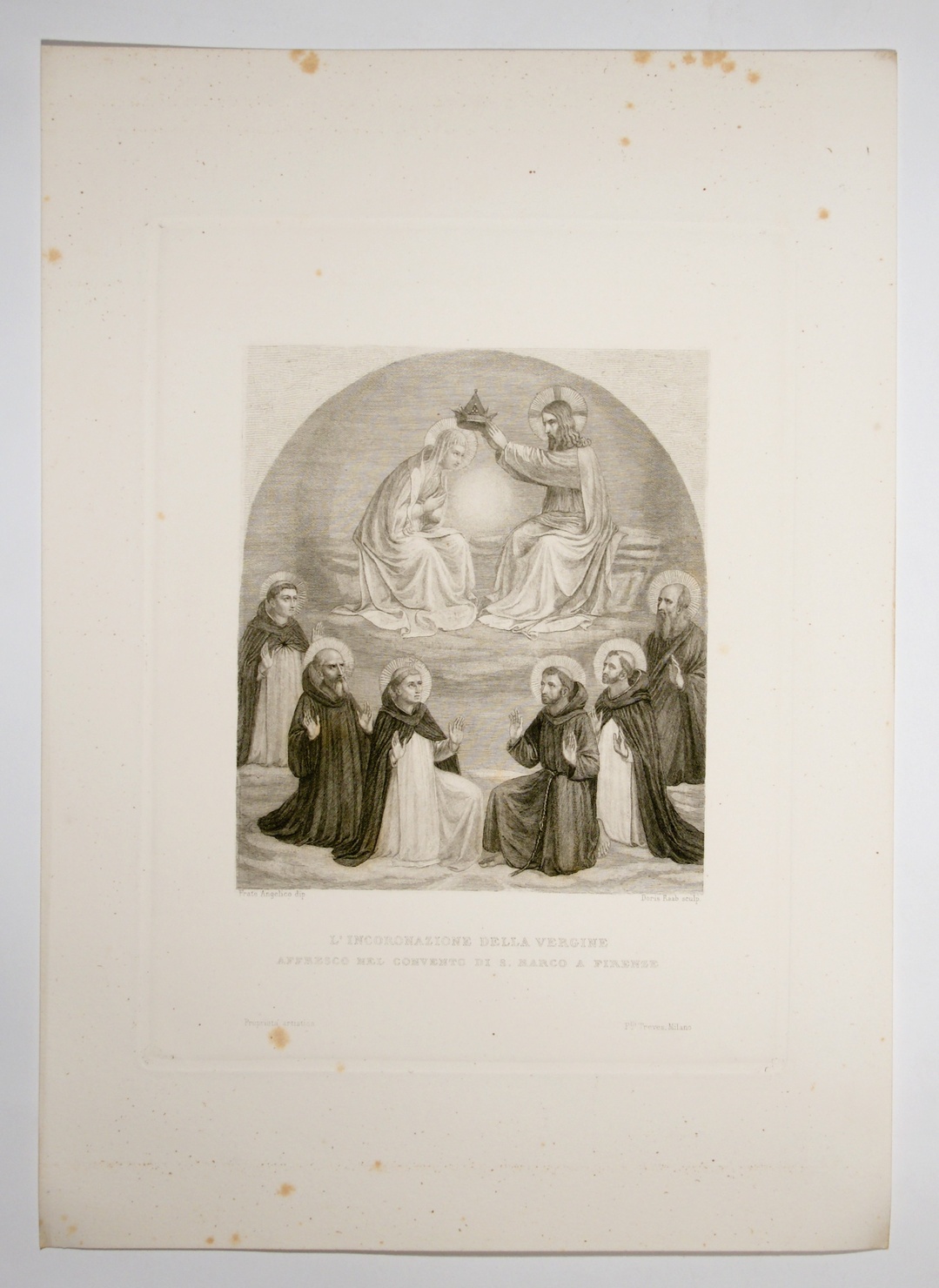 Incoronazione della Vergine, incoronazione di Maria Vergine (stampa) di Beato Angelico, Raab Doris (sec. XIX)
