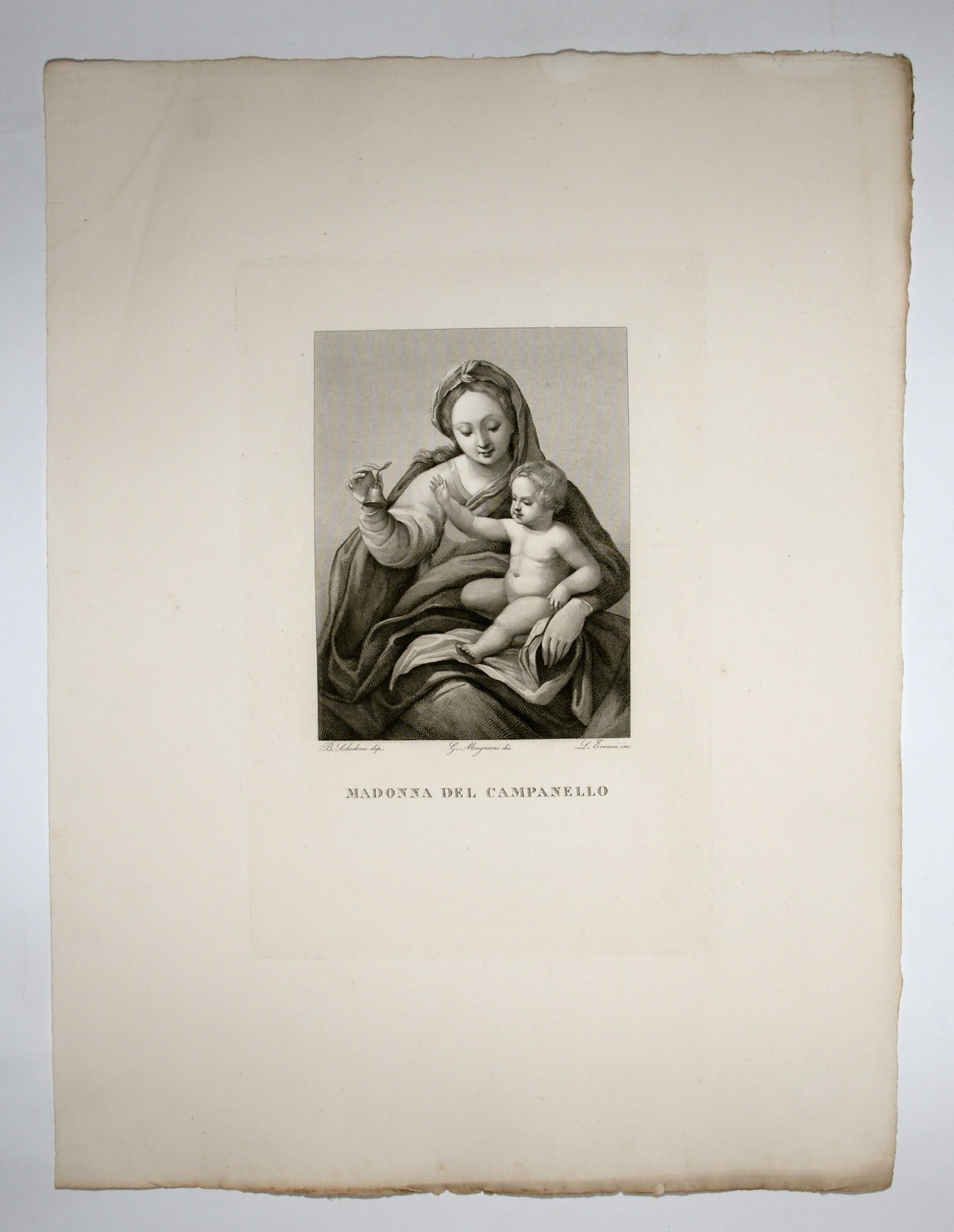Madonna col Bambino, Madonna con Bambino (stampa, serie) di Schedoni Bartolomeo (maniera), Magnani Giuseppe, Errani Luigi (sec. XIX)